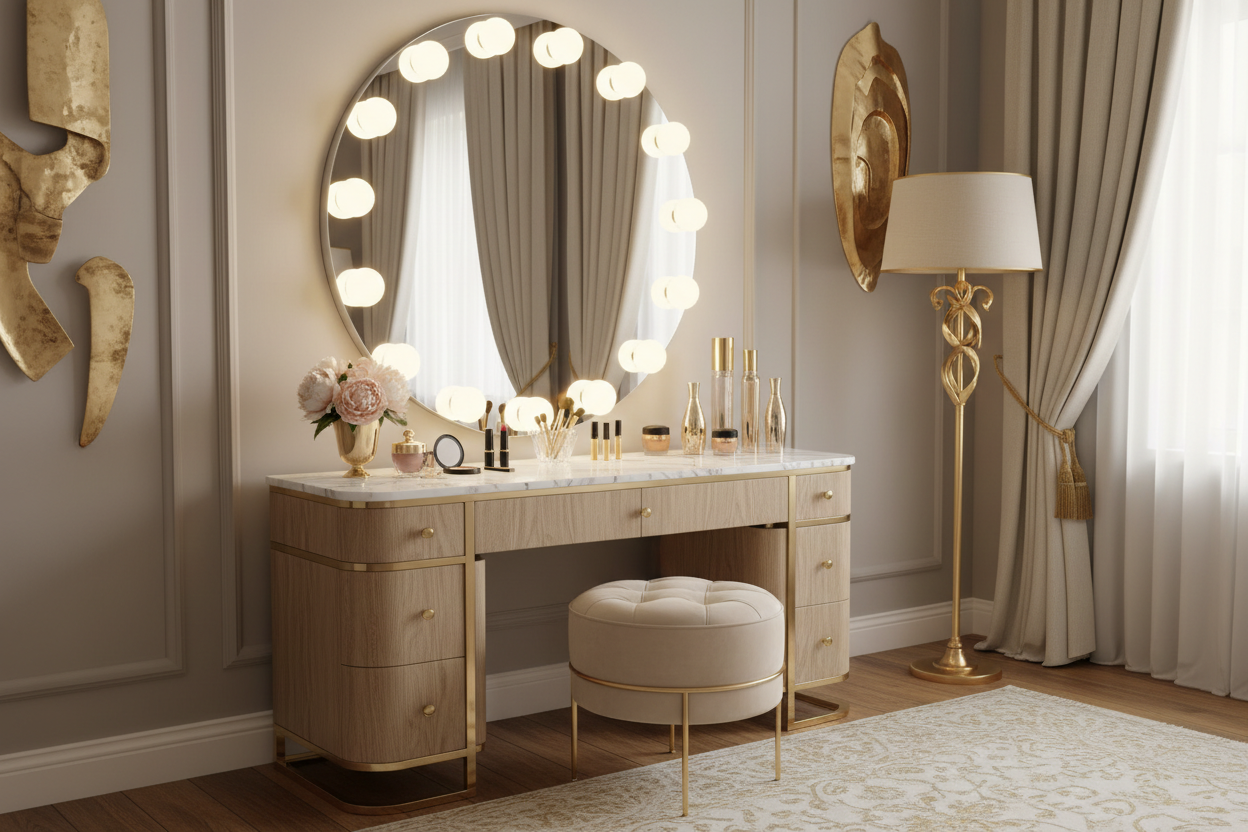 Bring Luxury to Your Space with an Elegant Makeup Vanity