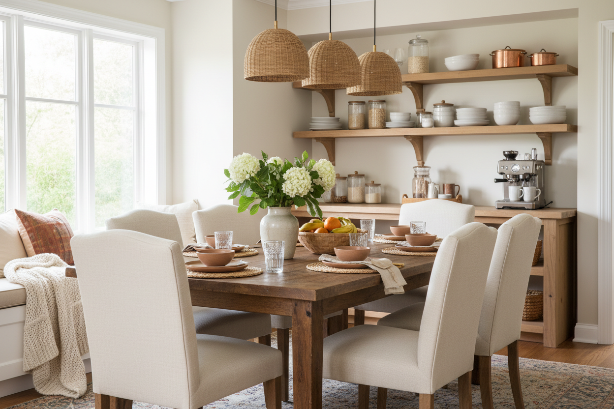 Creating a Warm and Functional Home Kitchen Table Space