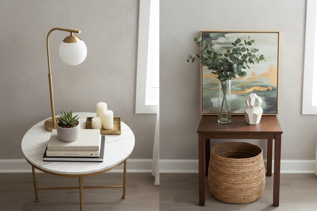 Creative Ways to Decorate End Tables With or Without Lamps