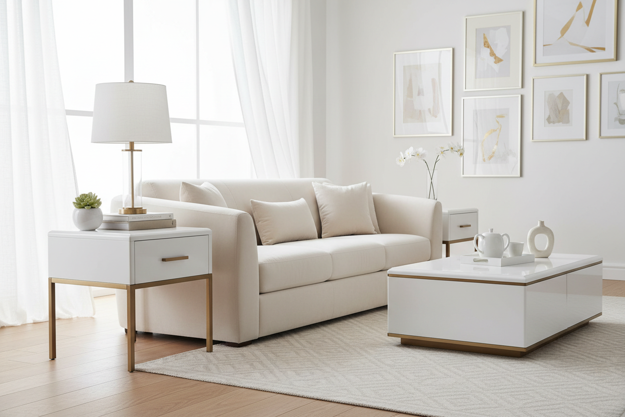 Elegant White End Tables to Elevate Your Living Room Décor