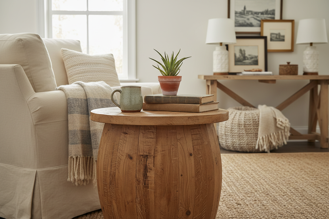 Elevating Your Space with Rustic Round End Tables: Charm Meets Function