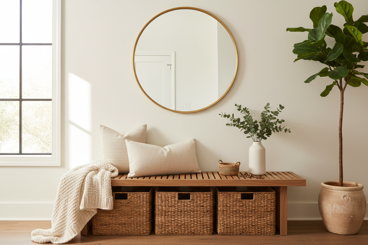 First Impressions: How to Style the Perfect Entryway Bench