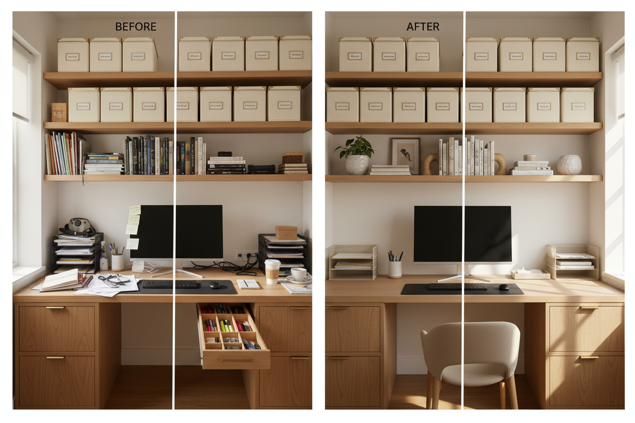 From Cluttered to Curated: Storage Solutions That Transform Your Workspace