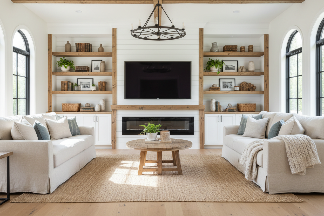 Farmhouse Built In Entertainment Center — Why It's Your Living Room's Missing Link
