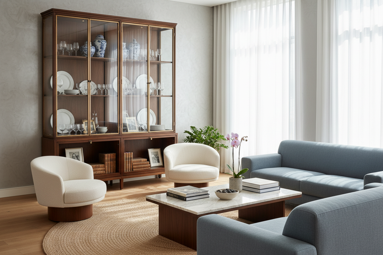 China Cabinet in Living Room — How to Style It Like a Designer