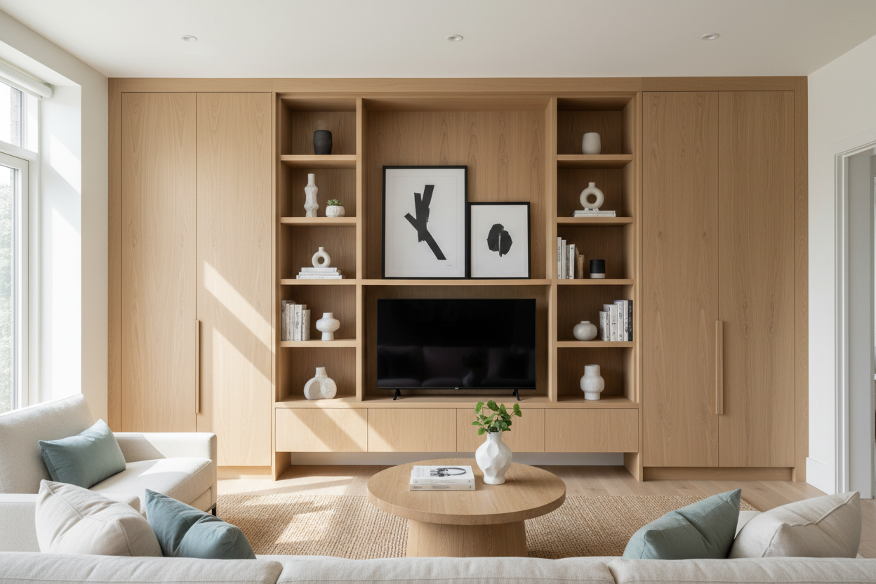 Why a Living Room Cabinet Is the Secret to Faking a Tidy House