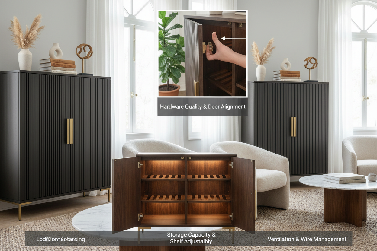 3 Things to Check Before Buying a Cabinet With Doors for Living Room