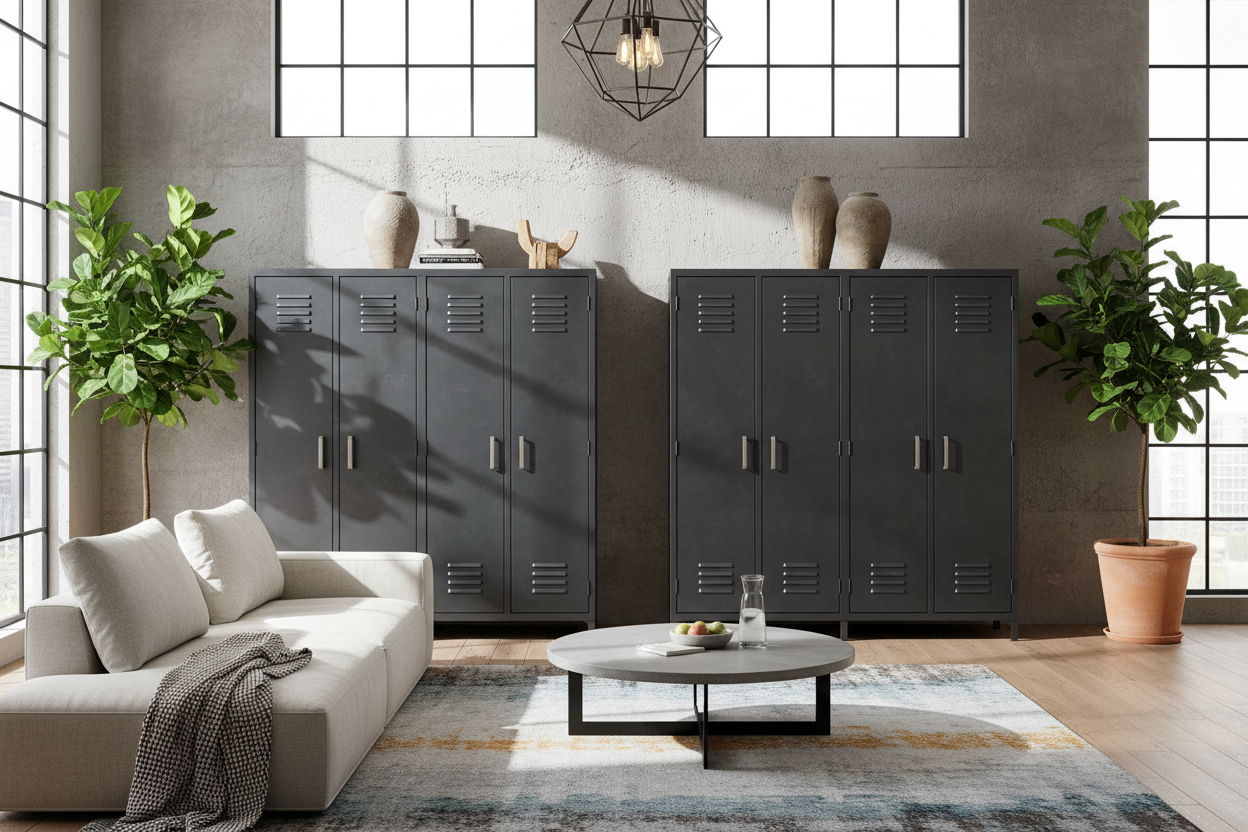 Are Industrial Cabinets Too 'Garage' For Your Living Room?