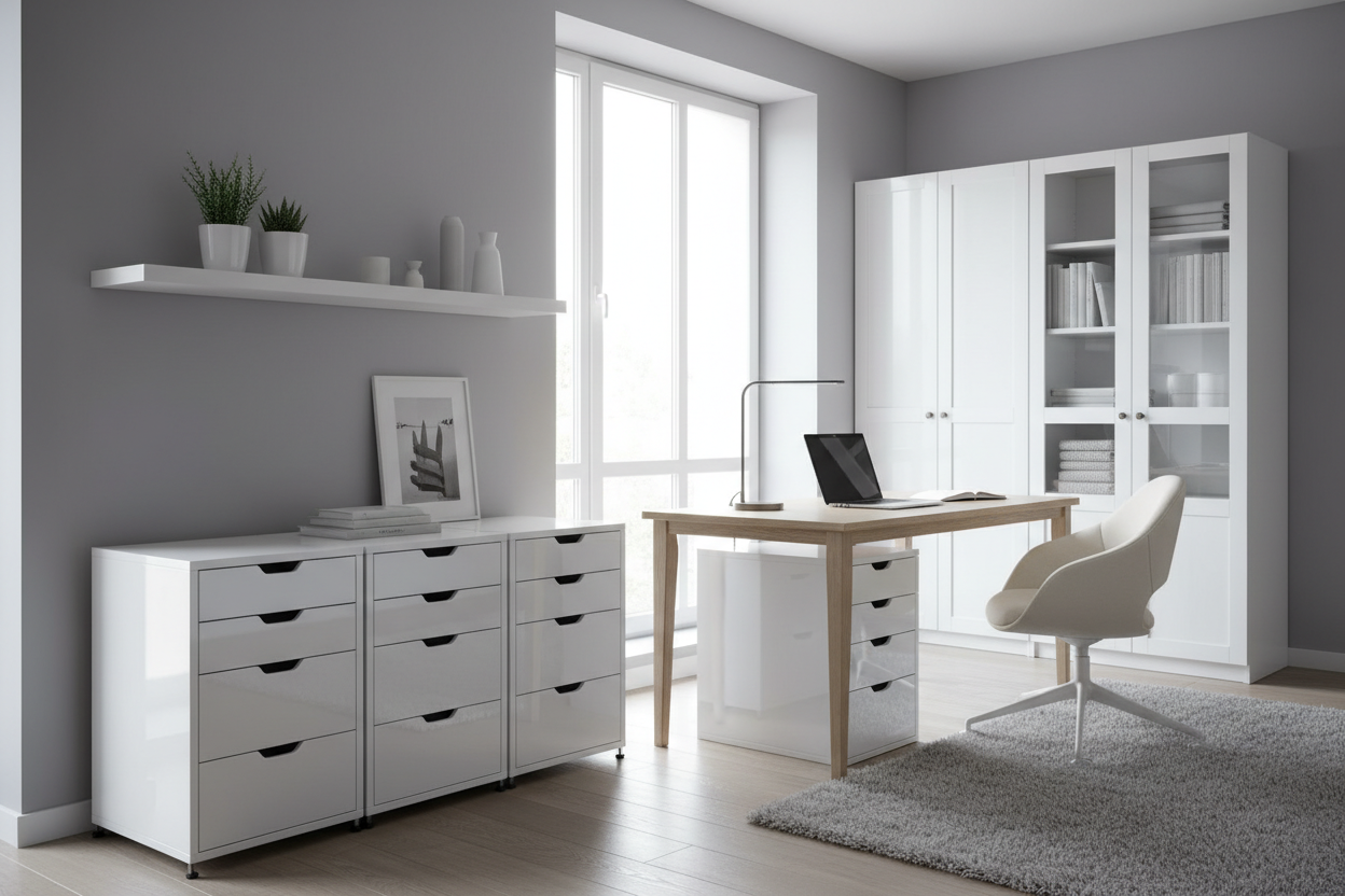 3 Ways Small White Cabinets With Drawers Fake Light in Dark Rooms