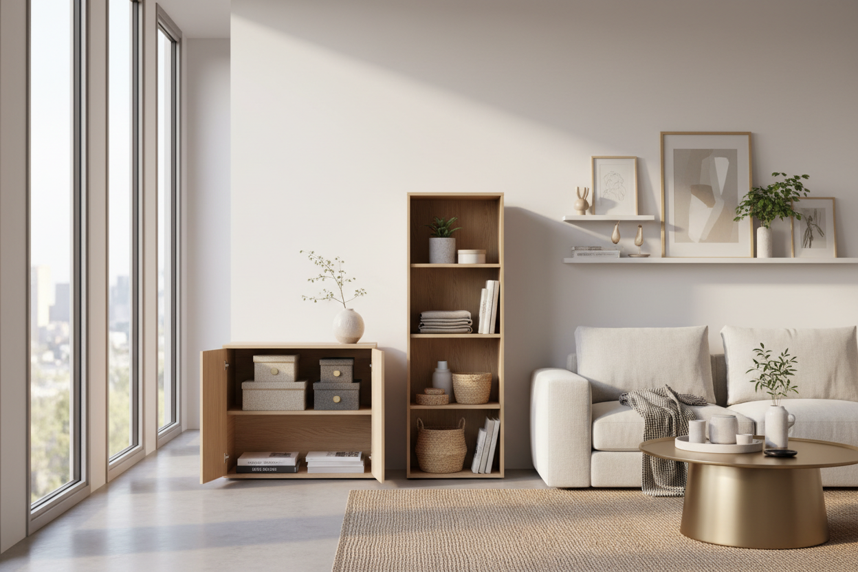 Does a Small Open Cabinet Actually Work for Clutter-Haters?