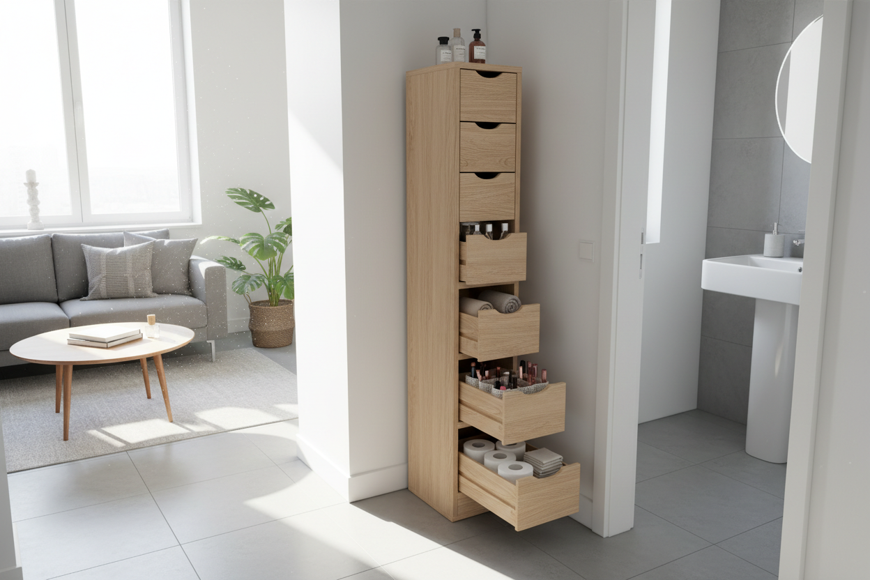 Can a Narrow Cabinet With Drawers Actually Hold Anything Useful?