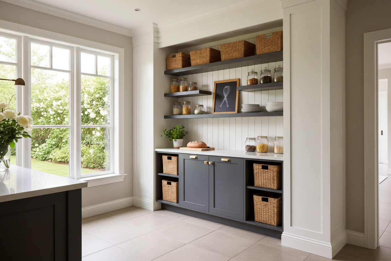 I Faked Built-Ins With an Ashley Furniture Pantry Cabinet
