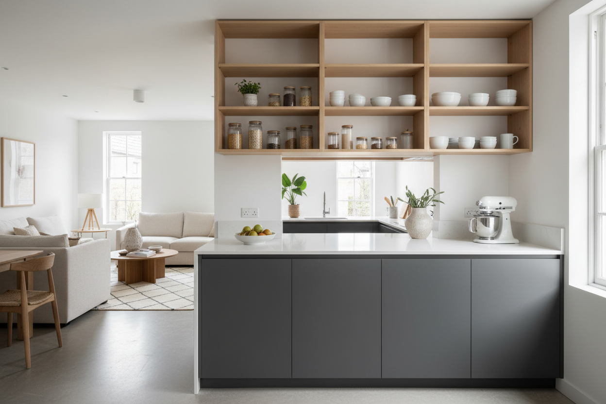 I Ditched My Upper Doors: Open Kitchen Cabinet Ideas That Actually Work