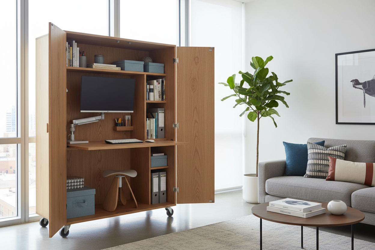 I Shoved My Entire Office Into a Mobile Storage Cabinet