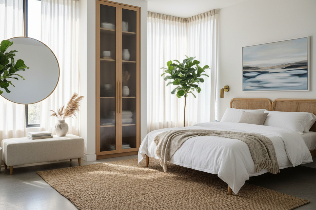 Where to Put a Bedroom Tall Cabinet So It Doesn't Look Awkward