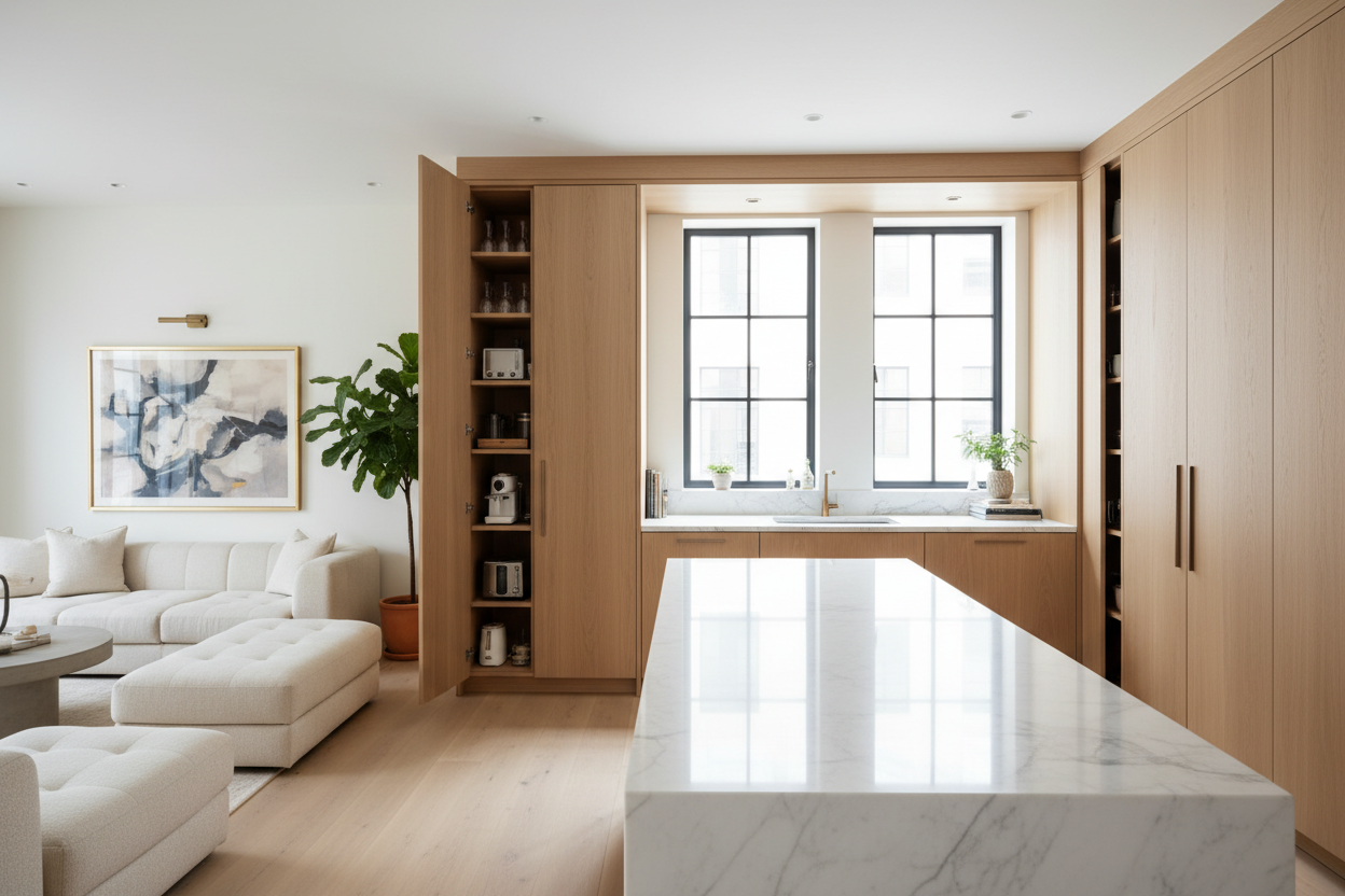 I Hid My Cluttered Counters With These Tall Kitchen Cabinet Ideas