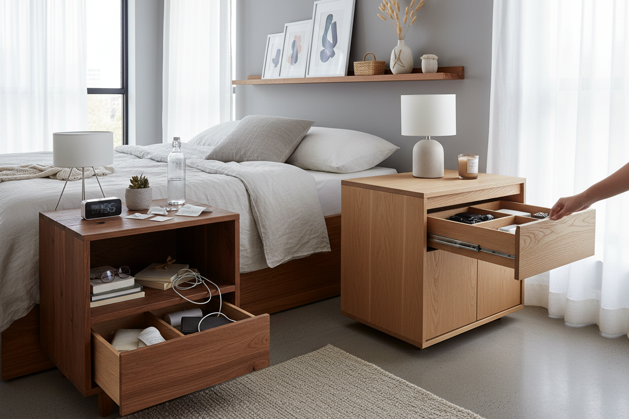 Nightstand vs. Wood Table Cabinet: Which Hides More Clutter?