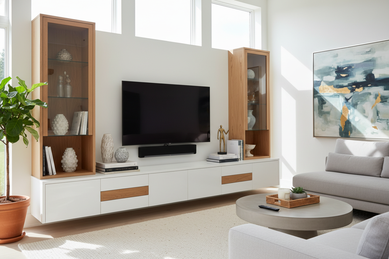 How to Actually Decorate a Living Room Cabinet TV Setup