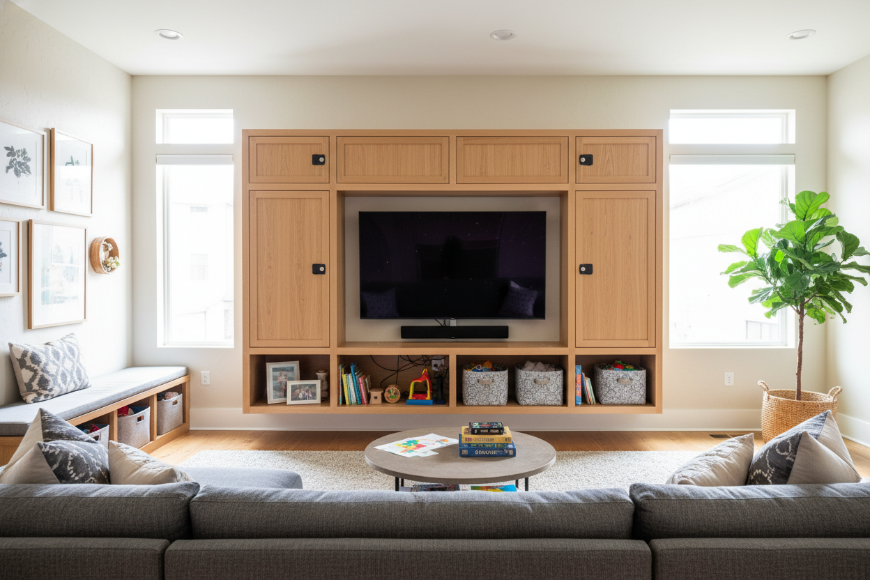 Can a TV Hanging Cabinet Actually Survive a House With Kids?
