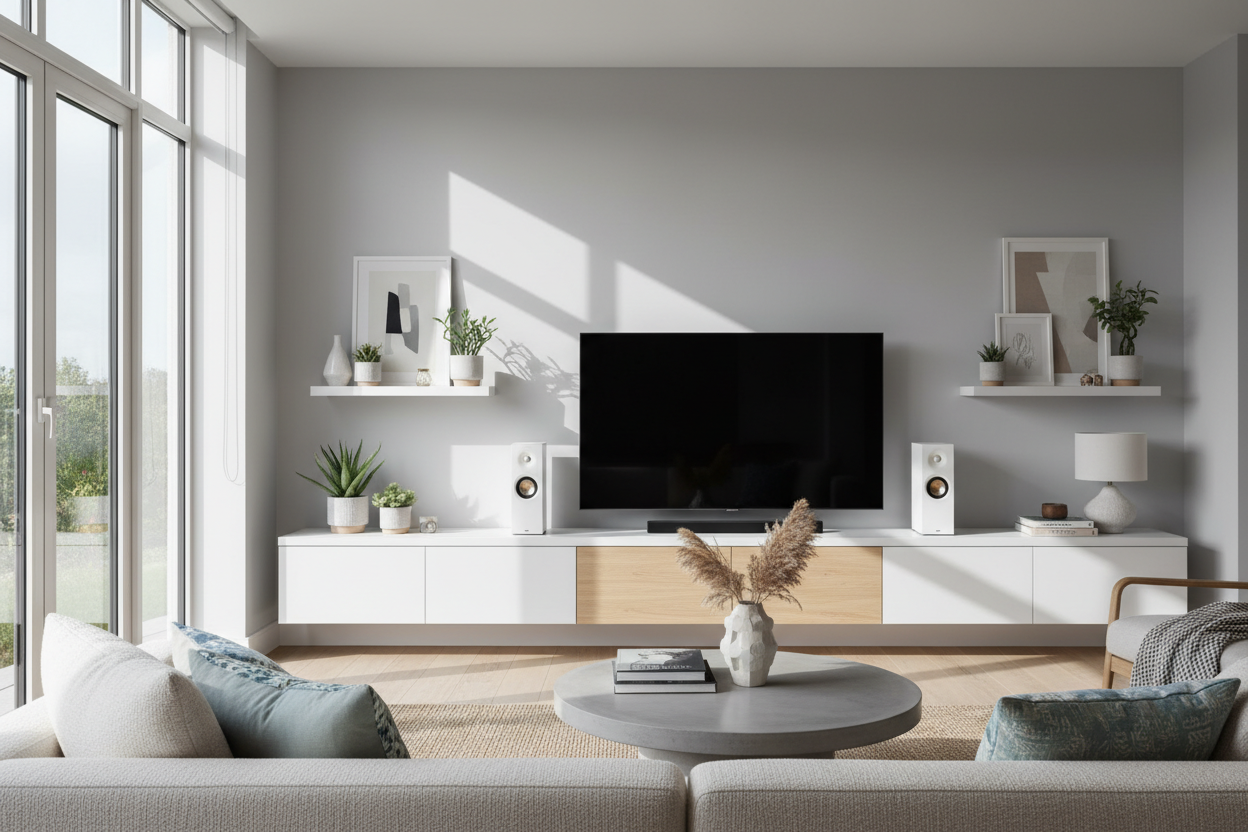I Traded My Vintage Credenza for a Wall Mount TV Entertainment Unit
