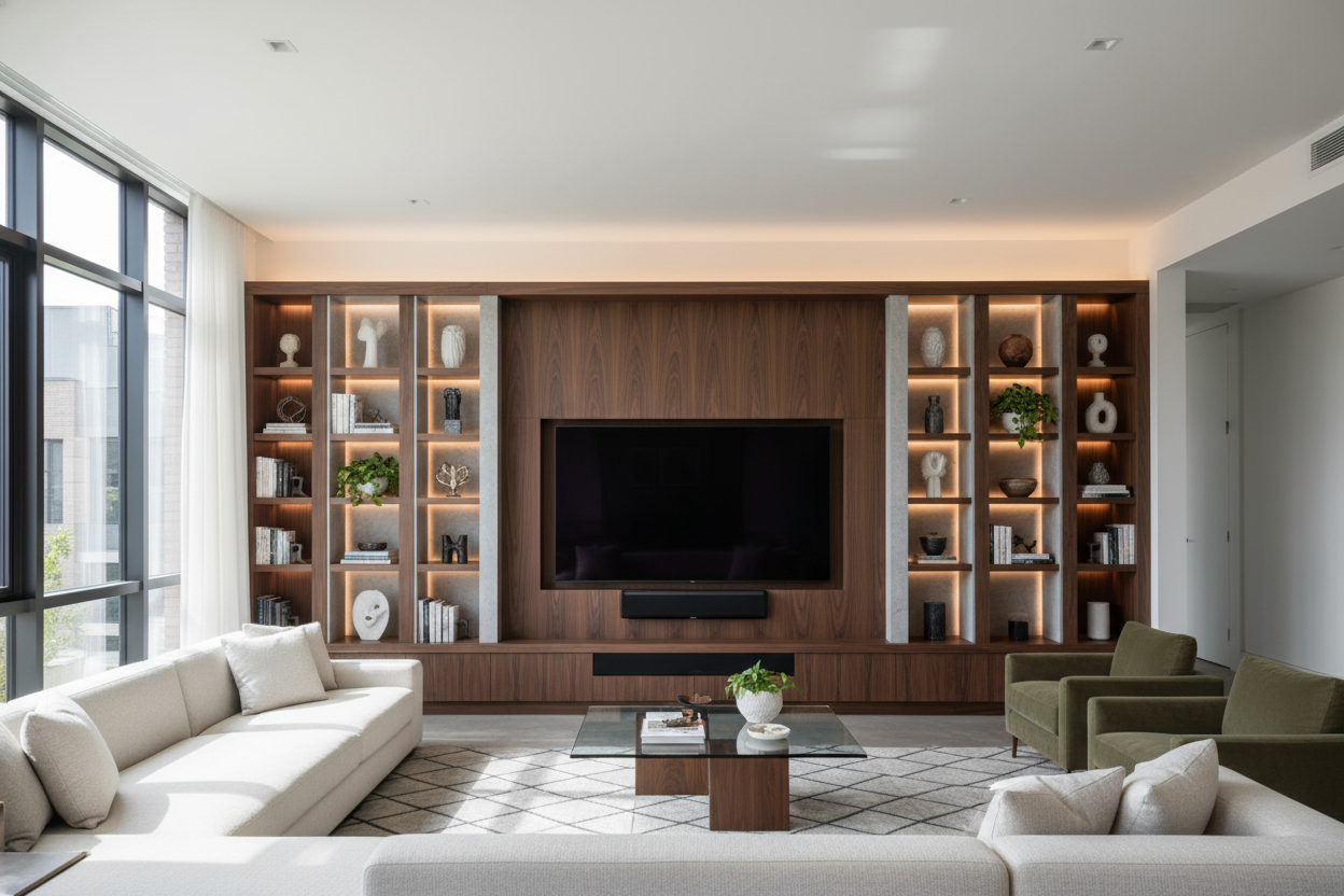 Your Giant TV Needs One of These Entertainment Center Wall Ideas