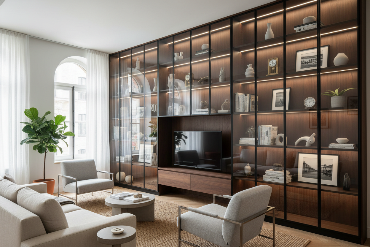 Stop Wasting Floor Space: Build a Display Cases Wall Instead