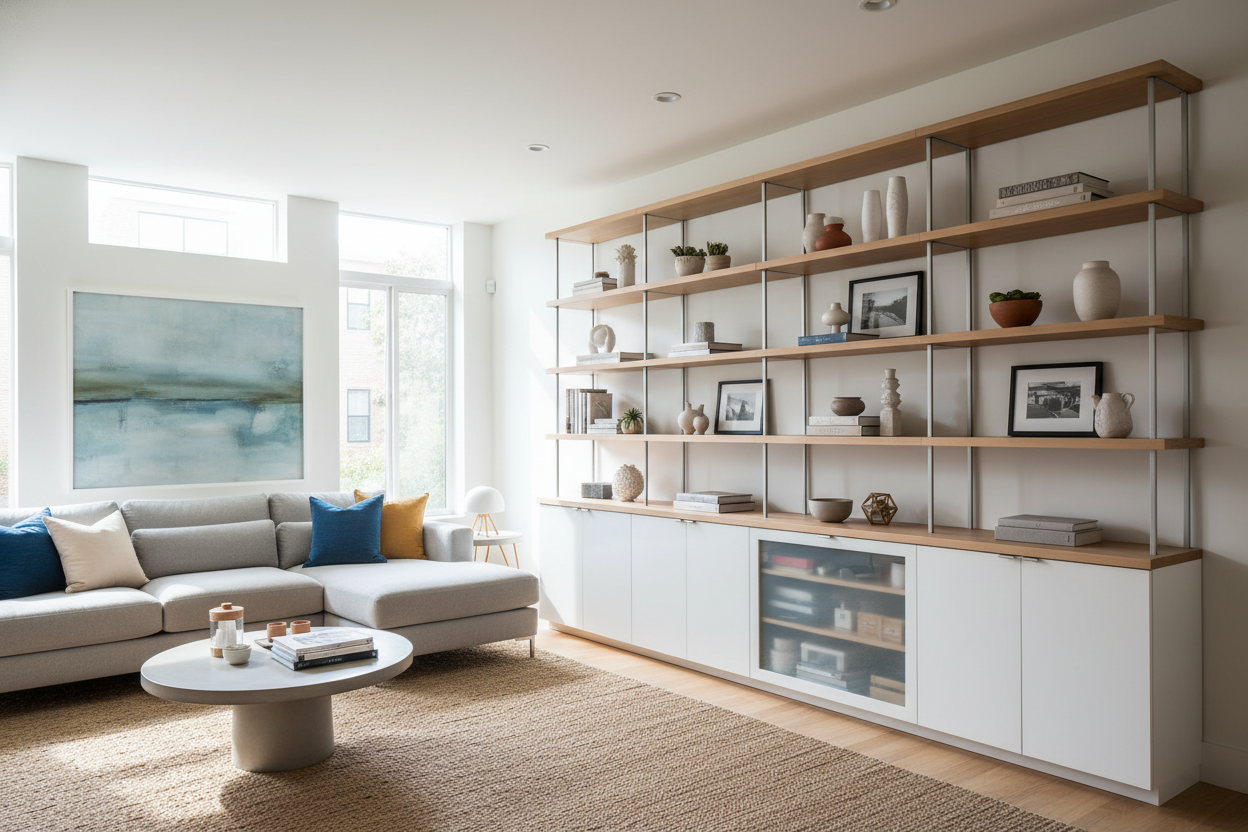 Why My Messy House Needed a 'Mullet' Display Case Shelf