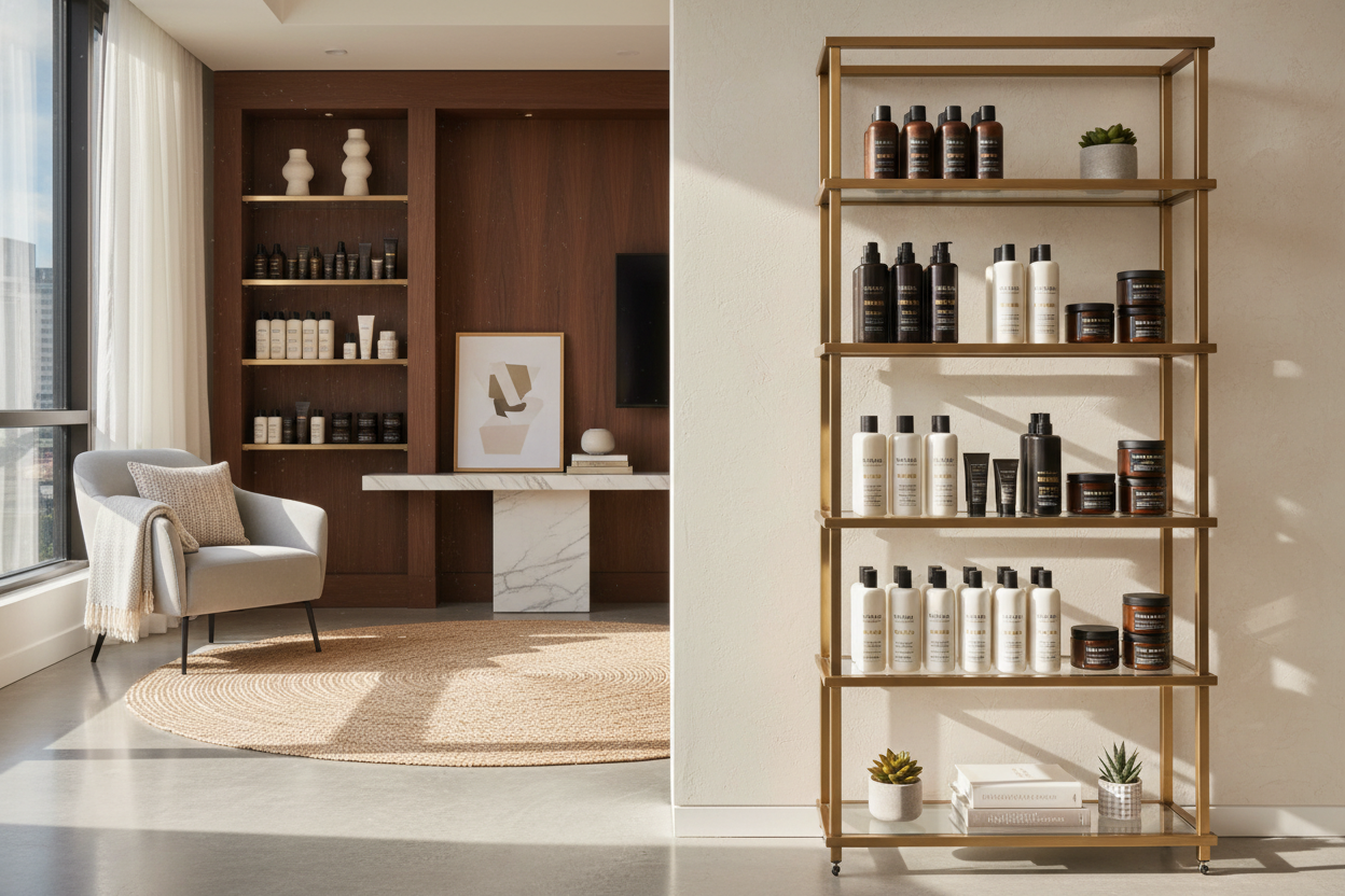 I Swapped My Bathroom Caddy for a Salon Product Display Shelf