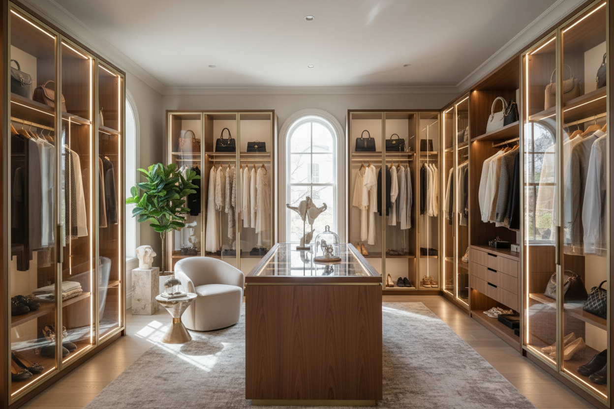 I Turned My Closet Into a Boutique With Display Cases for Retail
