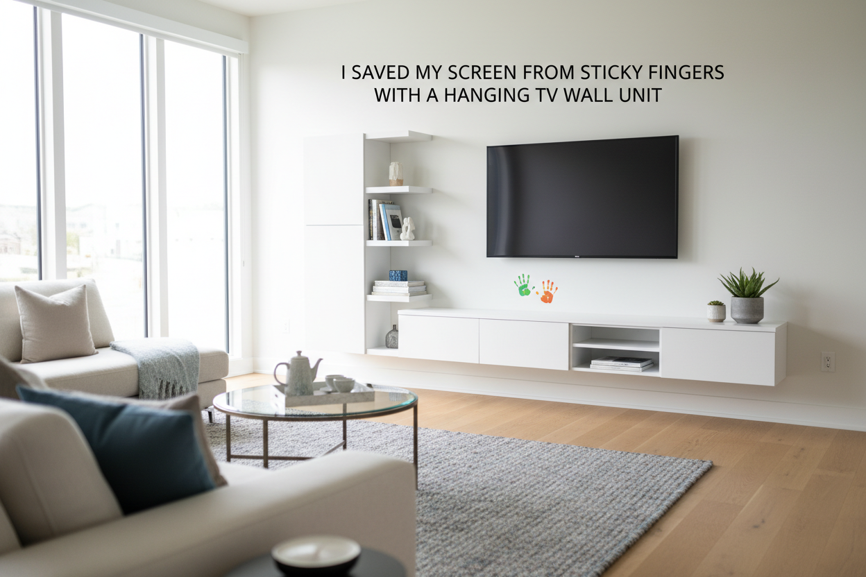 I Saved My Screen From Sticky Fingers With a Hanging TV Wall Unit