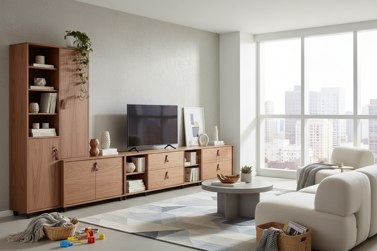 Why Your Messy Living Room Needs Storage TV Stands, Not More Baskets