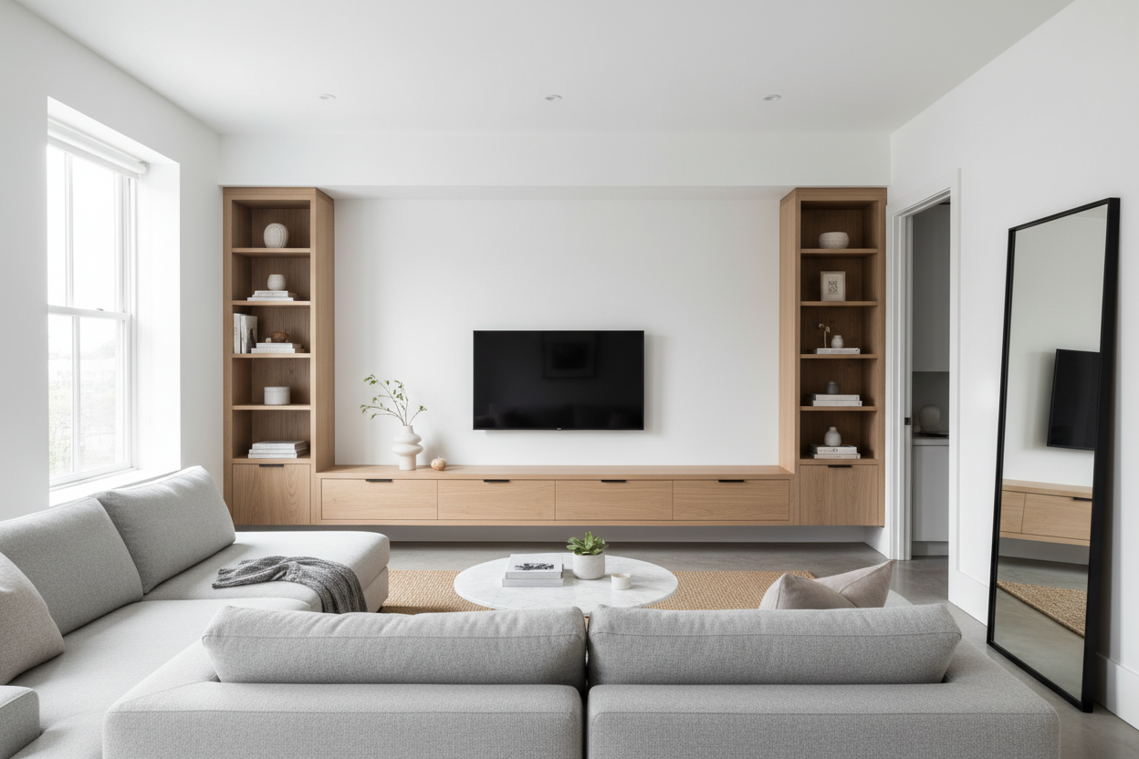 How a Wall Hang TV Cabinet Made My Tiny Living Room Look Huge