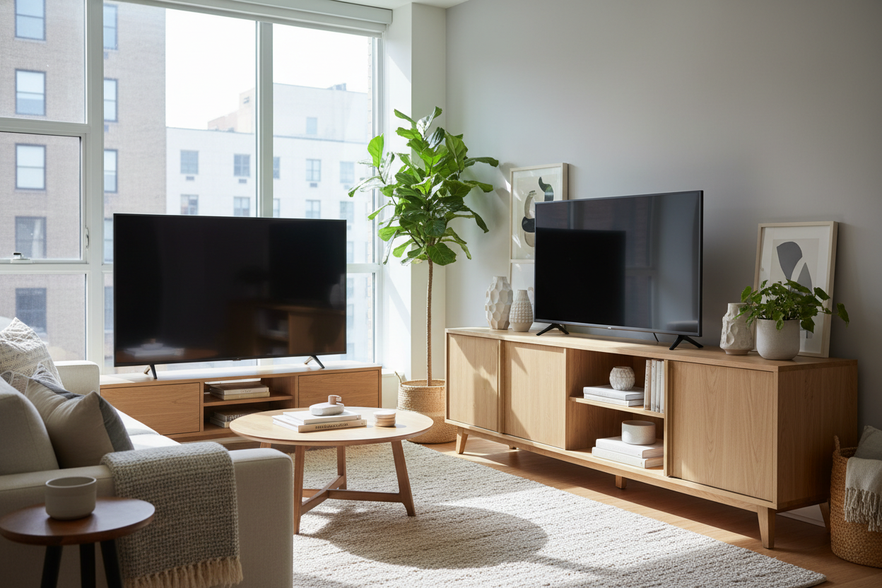 Your TV Is Too Big For Your Stand (Get a Media Cabinet for TV)