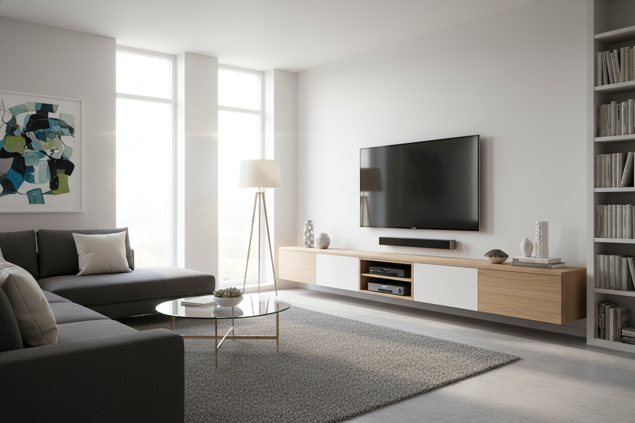 Your Floating Screen Looks Empty (Get a Media Cabinet for Wall Mounted TV)