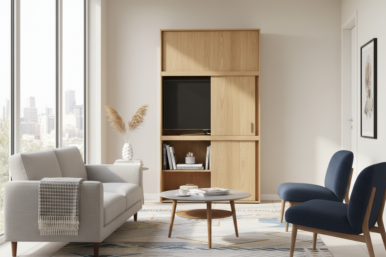 Your Skinny Wall Needs an Upright TV Cabinet (Here Is Why)