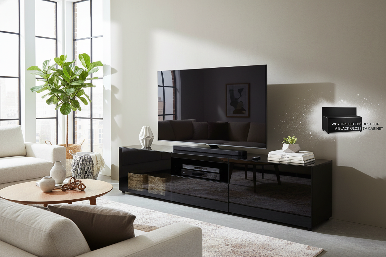 Why I Risked the Dust for a Black Gloss TV Cabinet