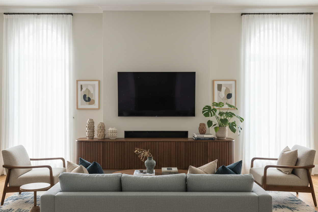 Does a Sideboard With TV Above Make the Screen Too High?