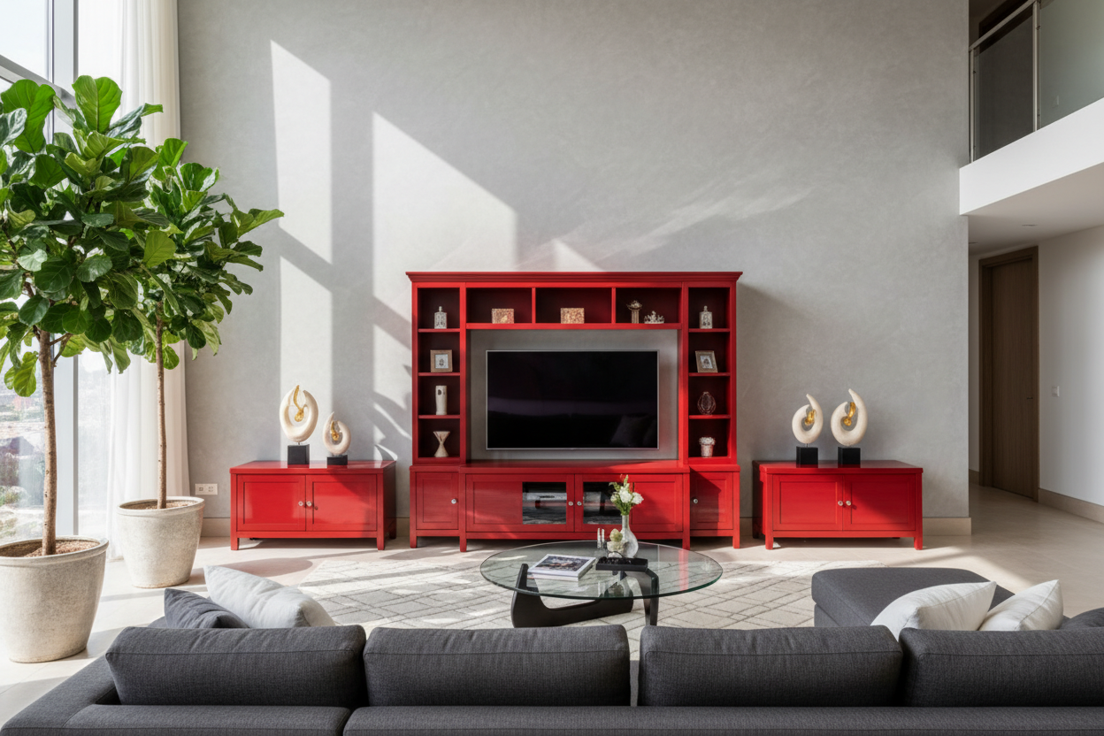 Why I Finally Caved and Started Recommending Red TV Stands