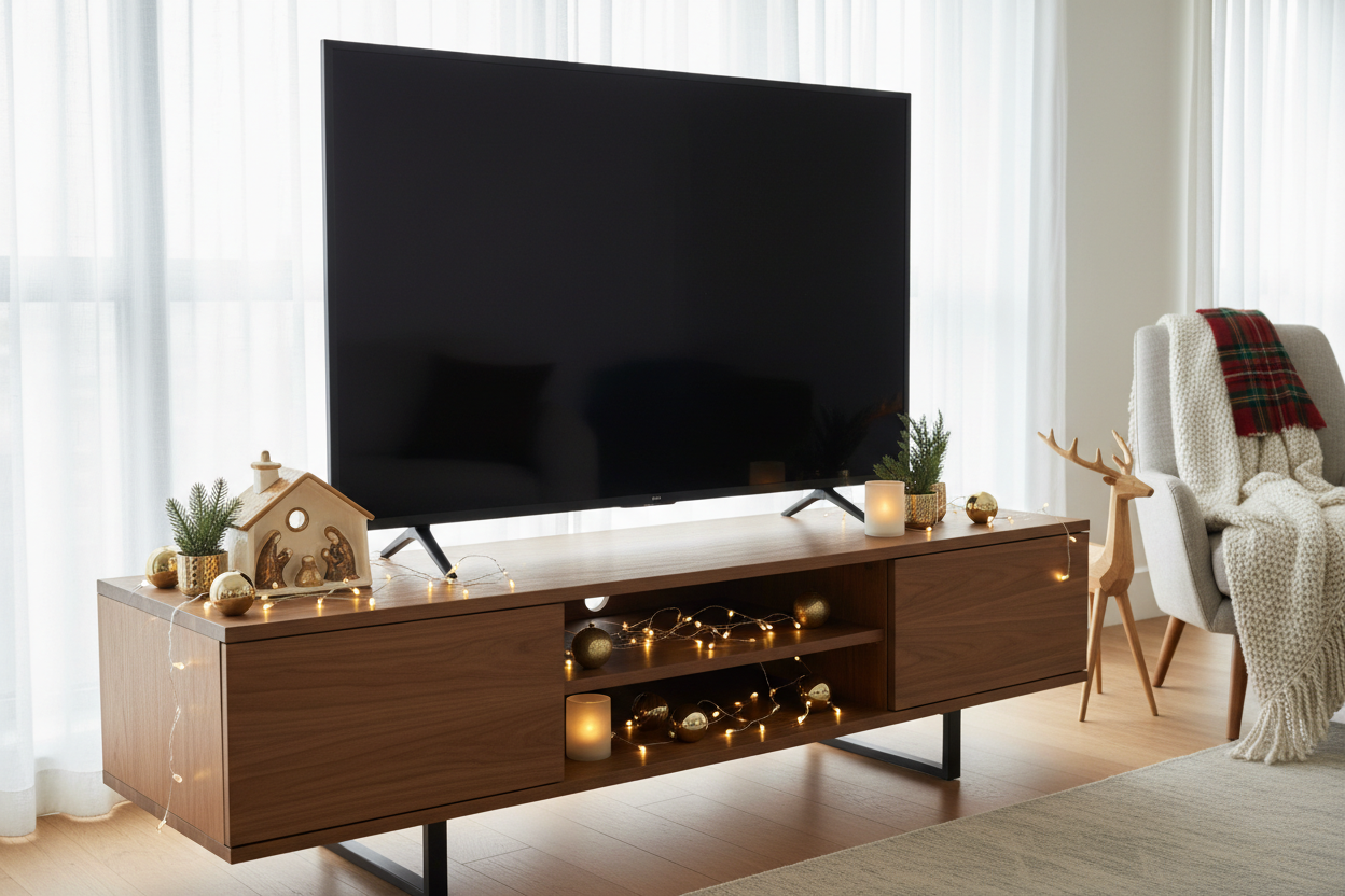Do Christmas Decorations for TV Stands Actually Have to Look Tacky?