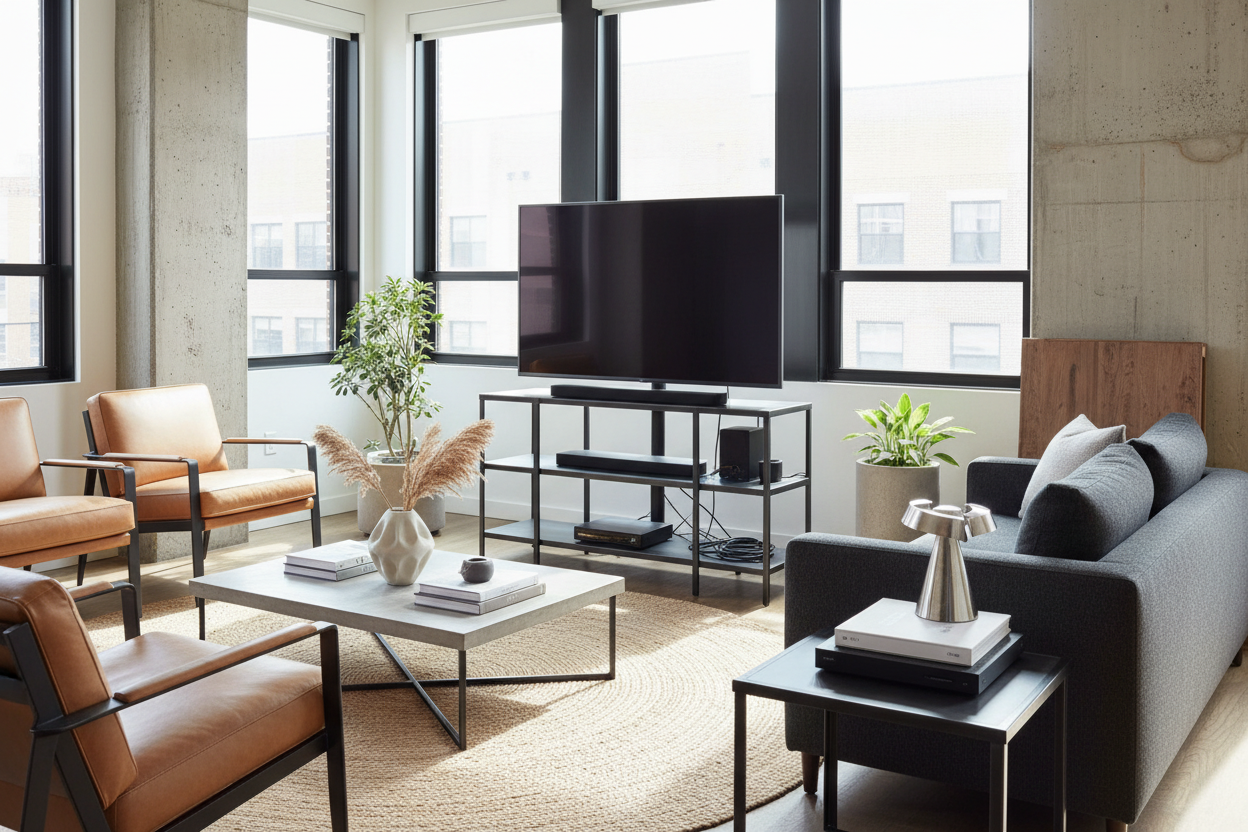 Why I Swapped My Warping Wood Console for a Metal TV Rack