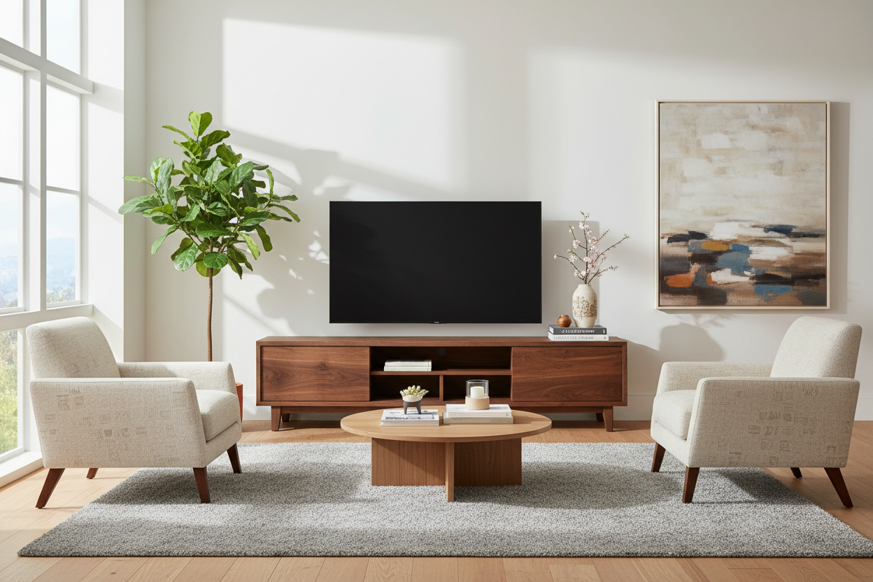 Your TV Needs Breathing Room (Why I Chose a solid wood 60" tv stand)