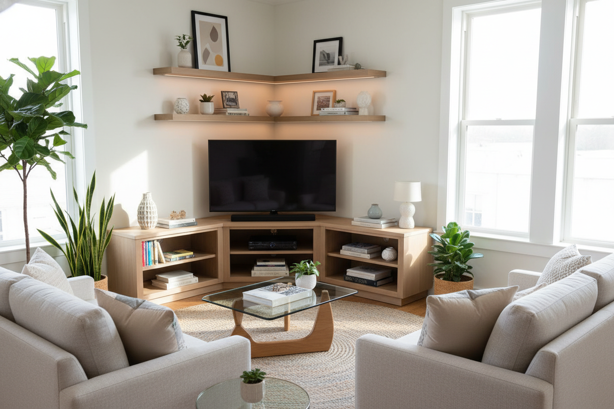How a Corner Entertainment Stand Fixed My Impossible Living Room