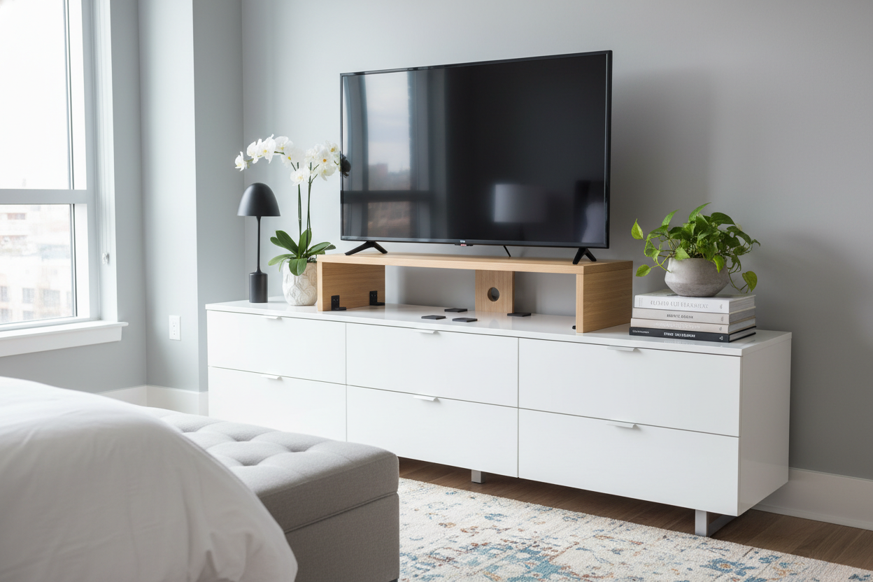 I Refused to Buy a Dresser Top TV Stand Until My Screen Tipped