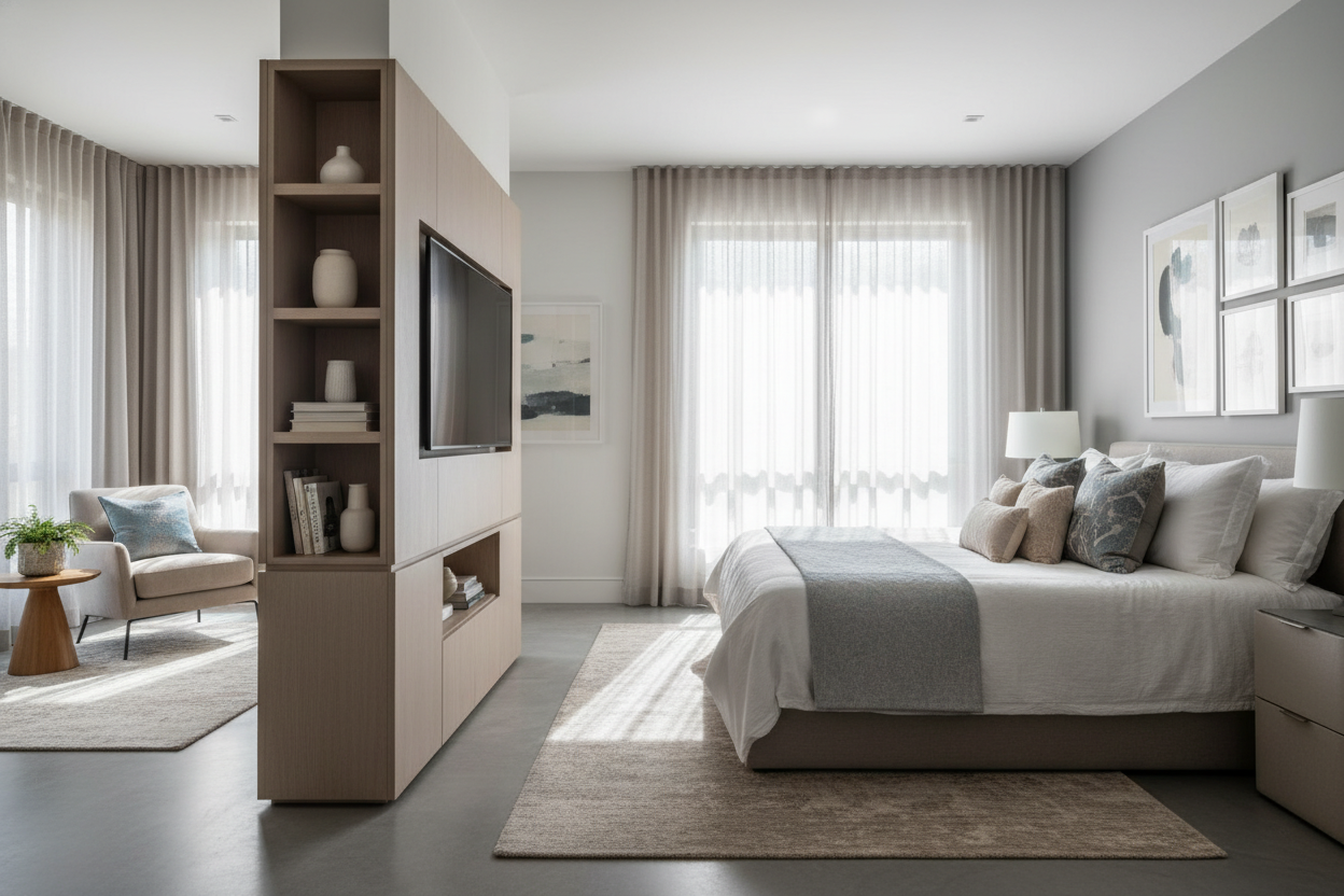 Your Pillows Are Blocking the Screen (You Need a High Bedroom TV Stand)