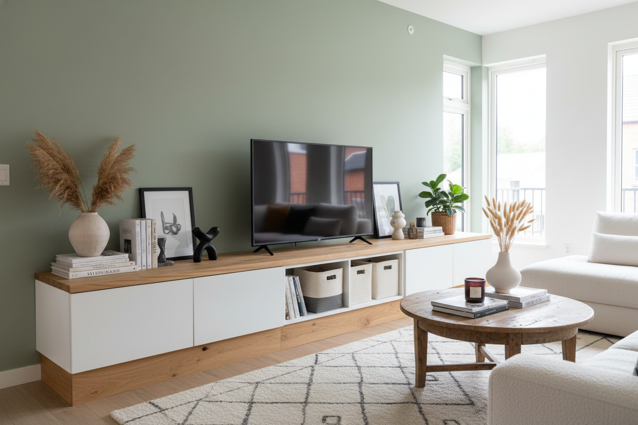 How I Got the $5,000 Built-In Look With an Extra Long TV Stand