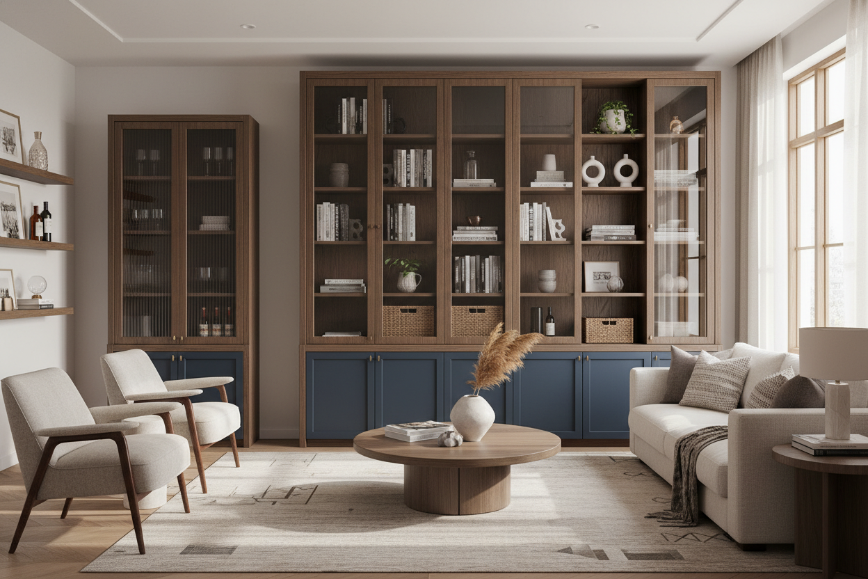 Your Open Shelves Look Messy (Try an Etagere Bookcase With Doors)