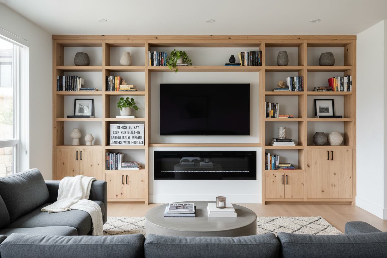 I Refuse to Pay $15k for Built-In Entertainment Centers With Fireplace