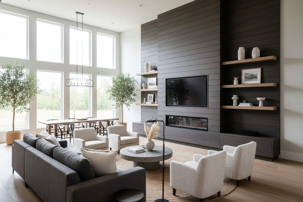 Why Your Open Floor Plan Needs a Large Entertainment Center With Fireplace