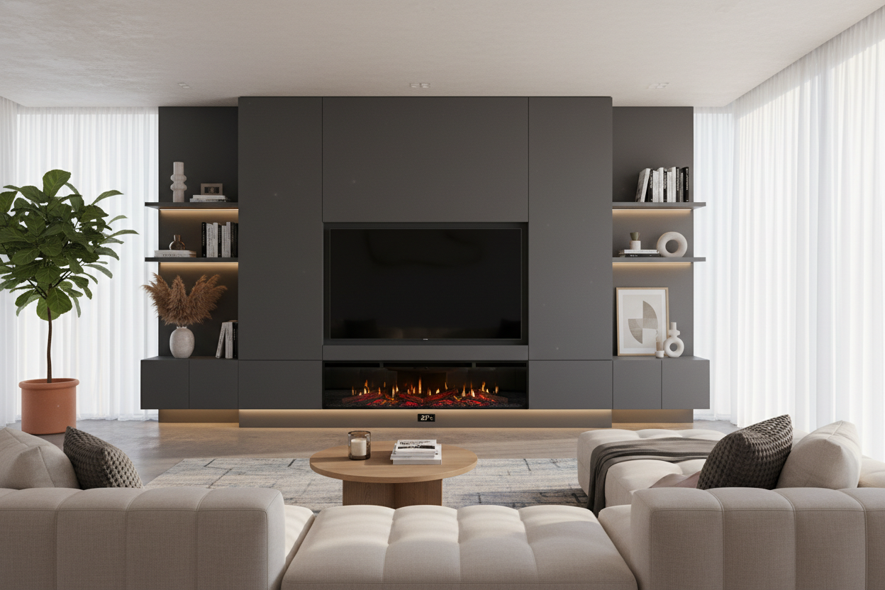 I Finally Caved and Bought an Entertainment Unit With Electric Fireplace