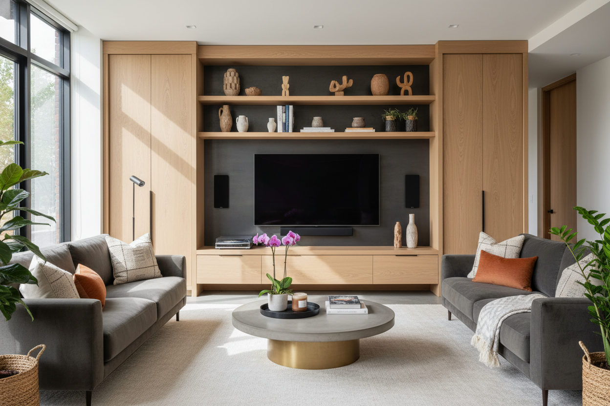 I Love Contemporary Entertainment Center Ideas, But Hate the Sterile Vibe